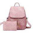 Сумка - рюкзак с косметичкой, женская, 35x28x20см (розовый) (0281B-A1)