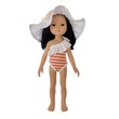 Полосатый купальник и шляпа для кукол Paola Reina 32 см (963)